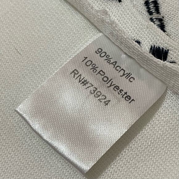 Ming Wang Embroidered Knit Cardigan Jacket - White - Small - Picture 15 of 16